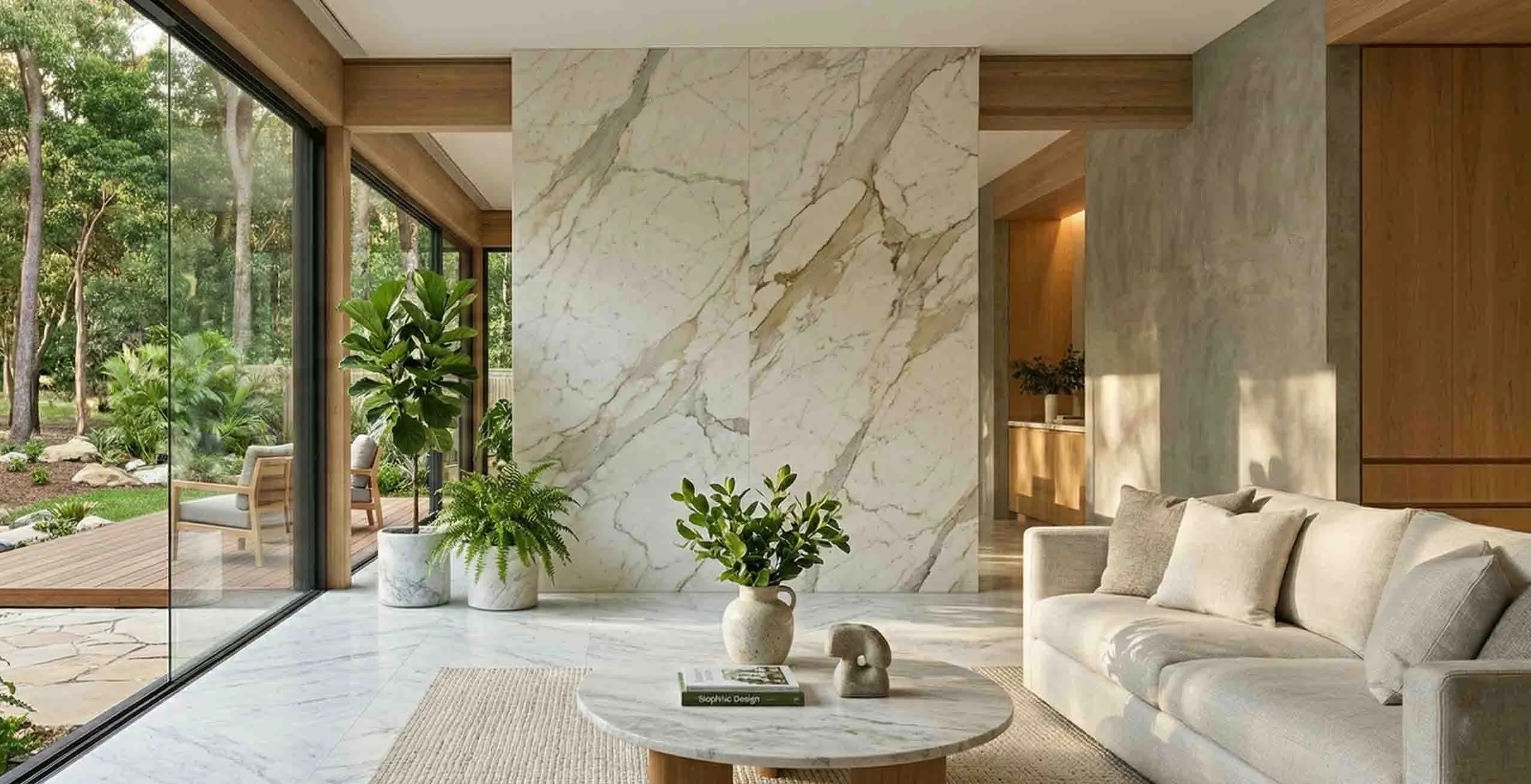 ผสมผสานระหว่าง Biophilic Design และ หินอ่อน