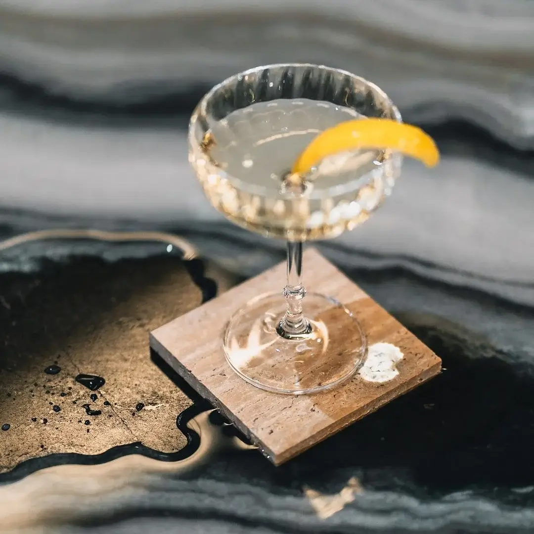 Travertine marble coaster