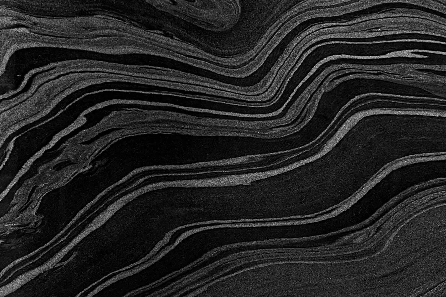 ลวดลายหินแกรนิตแบบลายเส้นของ Magic Black Granite